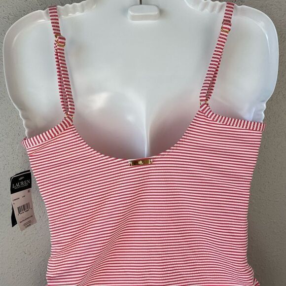 NWT Lauren Ralph Lauren Tankini and Matching Bottoms Size 10 - Picture 5 of 7
